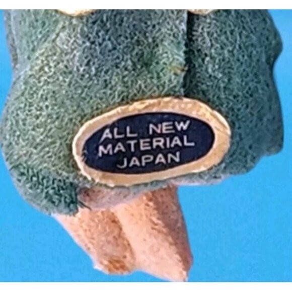 Vintage 1950s Napco Pixie Angel Knee Hugger Ornament Japan Green Felt Gold Halo - Picture 10 of 10